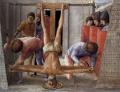 Masaccio. Polyptyque de Pise, crucifixion de Saint-Pierre (v. 1426)