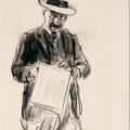 Max Liebermann. Autoportrait au chapeau de paille (1915)