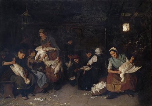Max Liebermann. Les plumeuses d’oies (1871-72)