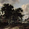 Meindert Hobbema. Entrée d’un village (1665)