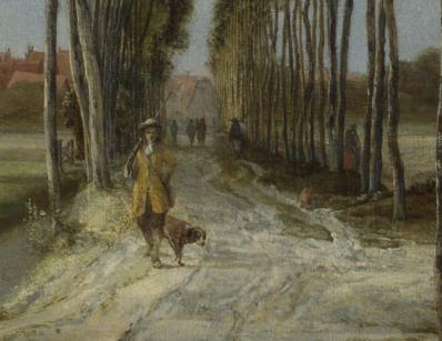 Meindert Hobbema. L'Allée de Middelharnis, détail