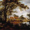 Meindert Hobbema. Paysage boisé avec moulin à eau (v. 1660)
