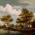 Meindert Hobbema. Scène de rivière (1658)