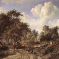 Meindert Hobbema. Paysage boisé (1660-1665)