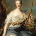 Nattier. Mme de Pompadour en Diane (1746)