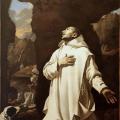 Nicolas Mignard. Saint Bruno en prière dans le désert (1638)