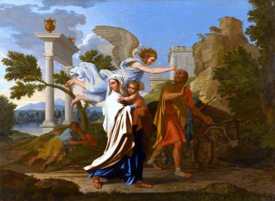 Nicolas Poussin. La fuite en Égypte (1657)