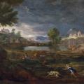 Nicolas Poussin. Paysage orageux Avec Pyrame et Thisbé (1651)