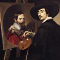 Nicolas Régnier. Autoportrait au chevalet (1620-25)