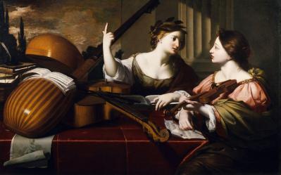 Nicolas Régnier. Divine inspiration musicale (v. 1640)