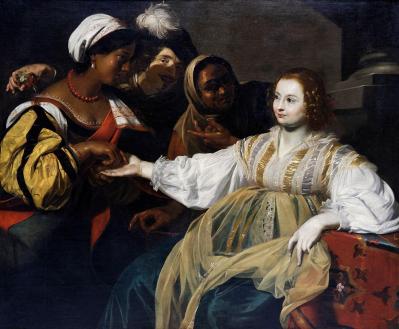 Nicolas Régnier. La Diseuse de bonne aventure (v.1626)