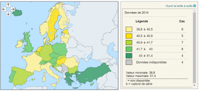 Nombre d heures travaillées par semaine (2014 )