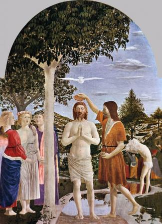 Piero della Francesca. Le baptême du Christ (1448-50)