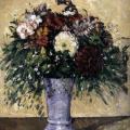 Paul Cézanne. Bouquet de fleurs dans un vase bleu (1873-75)