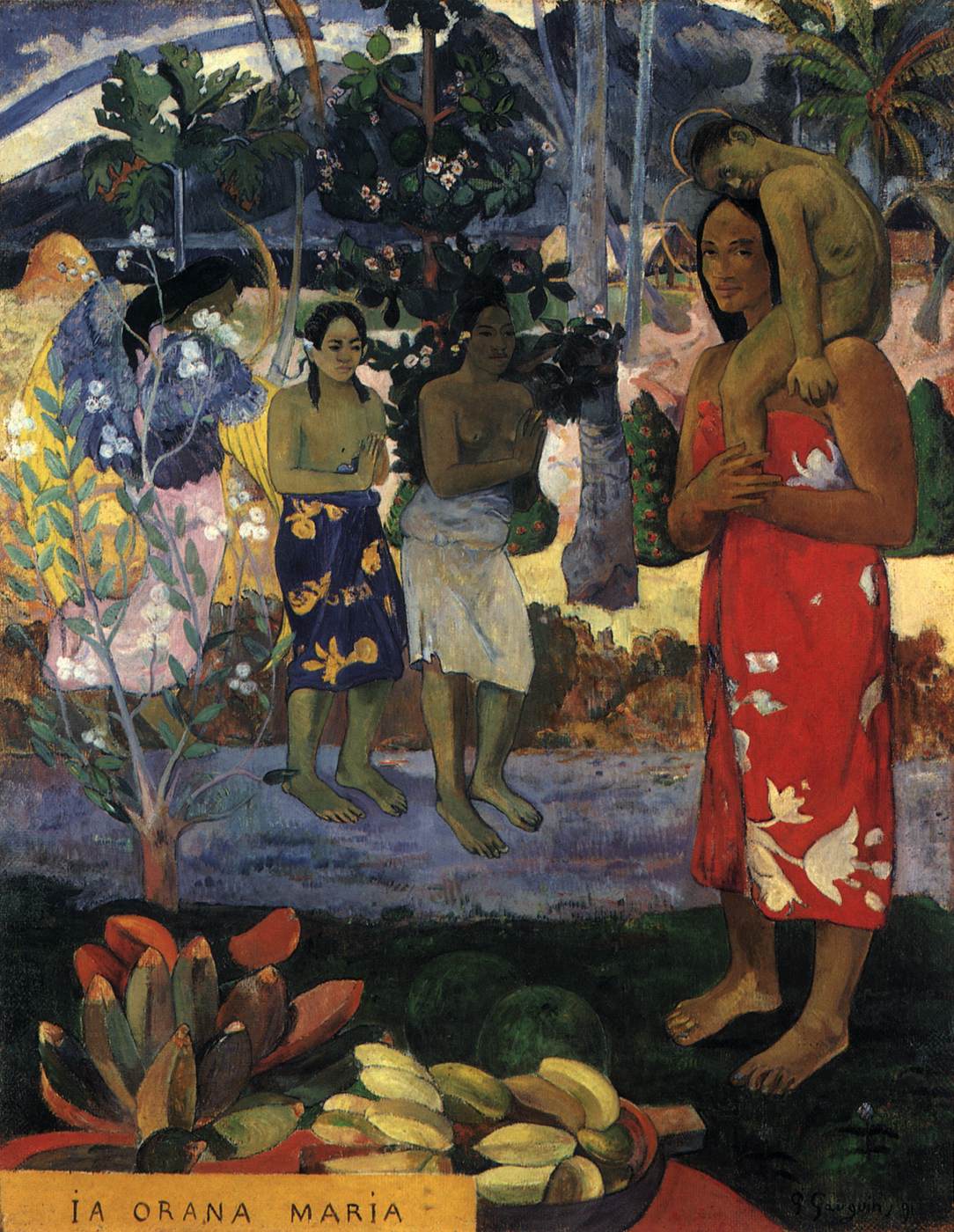 Paul Gauguin. La Orana Maria (Je vous salue Marie) (1891)