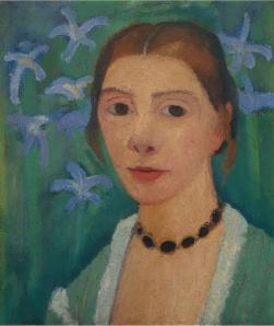 Paula Modersohn-Becker. Autoportrait aux iris bleus (1900-07)