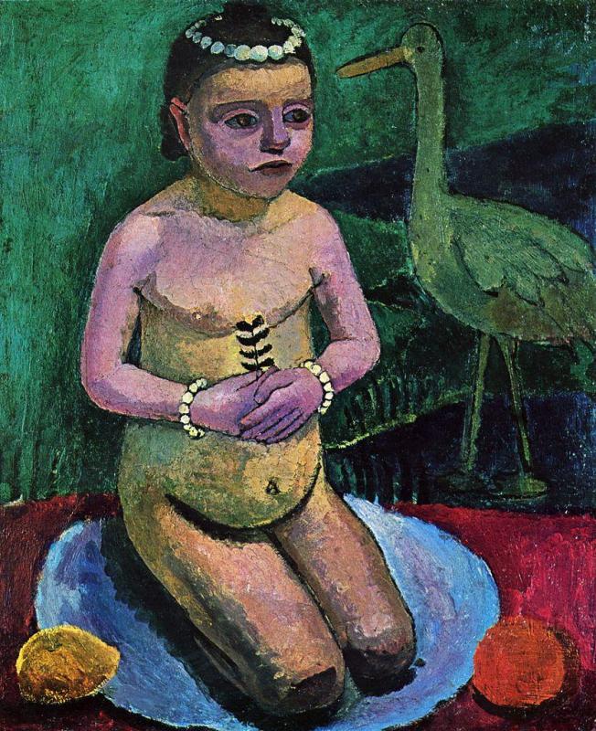 Ca s'est passé en novembre ! Paula-modersohn-becker-l-enfant-a-la-cigogne-1906