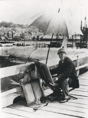 Photographie d'Eugène Boudin à Deauville-Trouville (juin 1896)