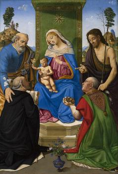 Piero di Cosimo. Vierge en majesté avec des saints (v. 1481-85)