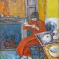 Pierre Bonnard. La femme au peignoir rouge (1916)