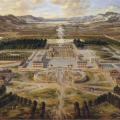 Pierre Patel. Vue du château et des jardins de Versailles, prise de l'avenue de Paris (1668)