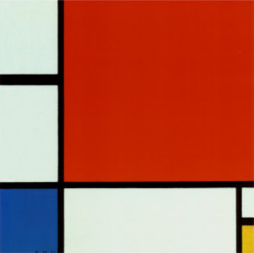 Piet Mondrian. Composition en rouge, bleu et jaune (1930)