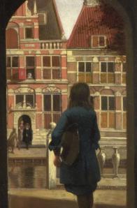 Pieter de Hooch. Réception musicale dans une cour, détail