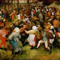 Pieter Brueghel l'Ancien. La danse de la mariée en plein air (v. 1566)