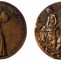 Pisanello. Médaille de Cecilia Gonzague, avers et revers (1447)