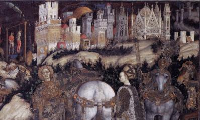 Pisanello. Saint Georges et la princesse, détail (1636-38)