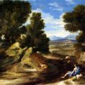 Poussin. Paysage avec homme buvant (1637-38)