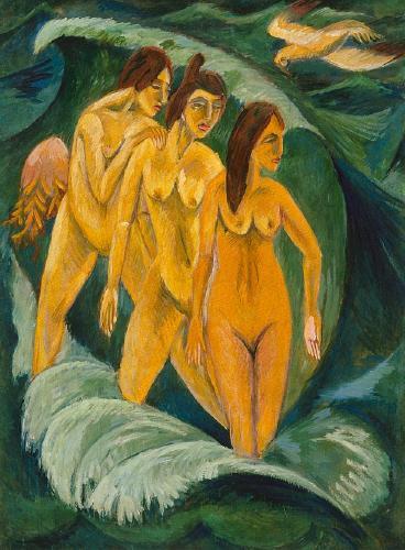Kirchner. Trois baigneuses (1913)