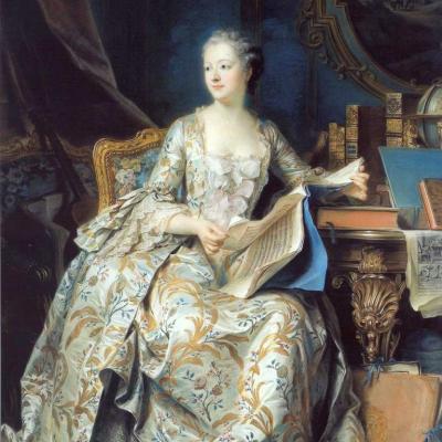 Quentin de la Tour. Portrait de la marquise de Pompadour (1752-55)