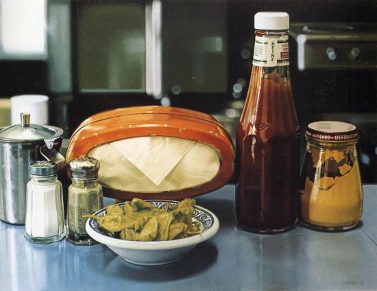 Ralph Goings. Still life with peppers (1981)