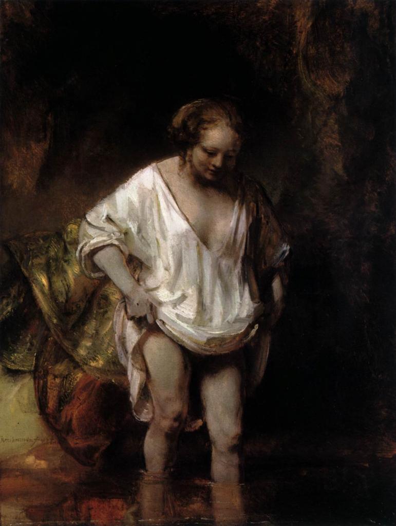 Agenda artistique de juillet ! Rembrandt-hendrickje-stoffels-se-baignant-1654