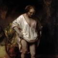 Rembrandt. Hendrickje Stoffels se baignant