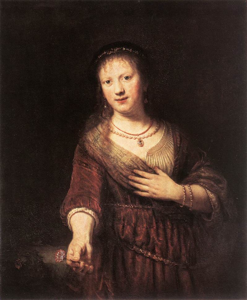 Agenda artistique de juillet ! Rembrandt-portrait-de-saskia-avec-une-fleur-1641