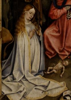 Robert Campin. Nativité. La Vierge