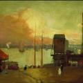Robert Henri. Cumulus Clouds, East River (1901)