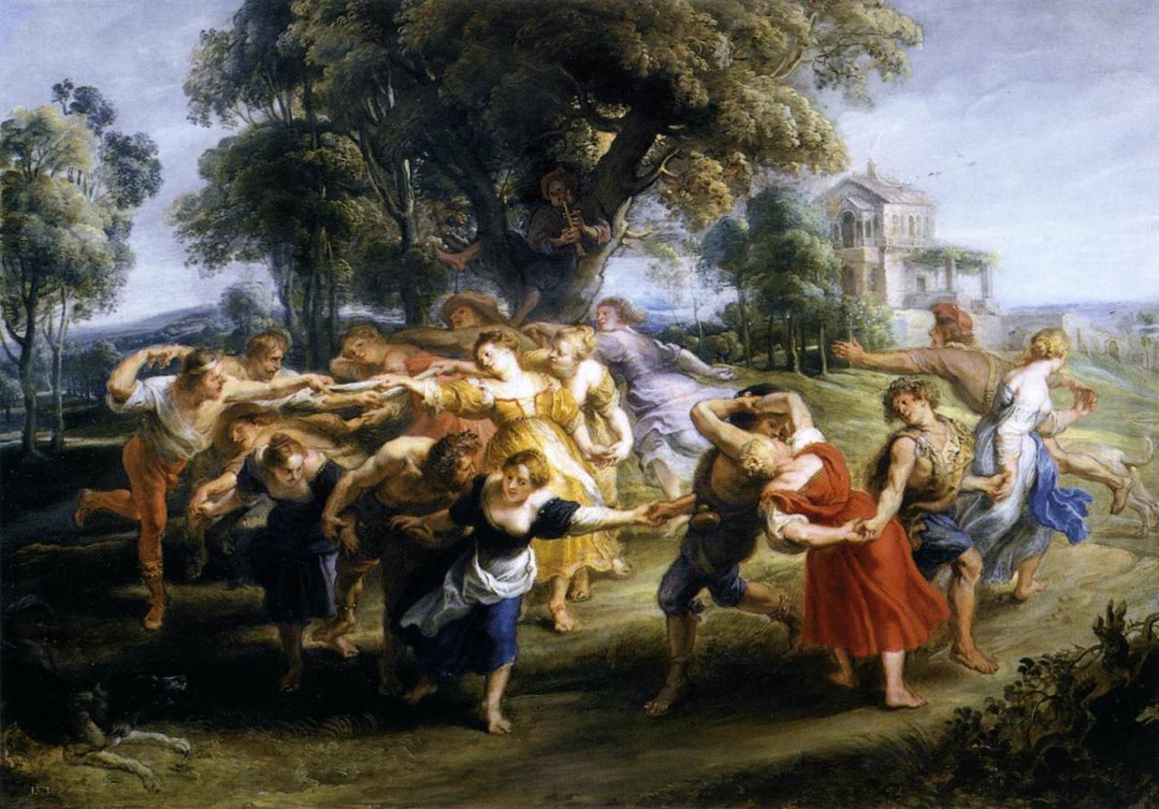Agenda artistique quotidien ! Rubens-la-danse-des-villageois-italiens-1636