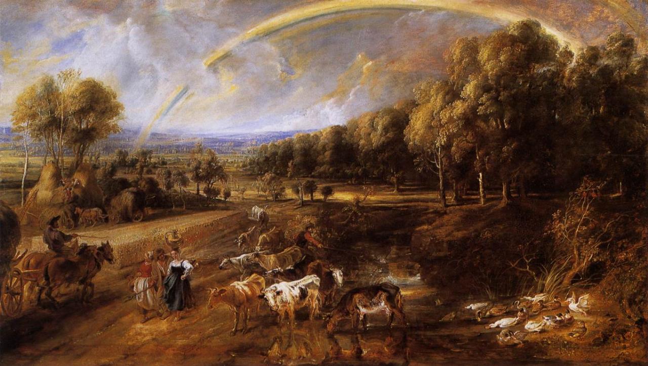 Agenda artistique quotidien ! Rubens-paysage-avec-arc-en-ciel-1638