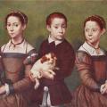 S. Anguissola. Trois enfants avec un chien (v. 1580)