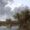 Salomon van Ruysdael. Paysage fluvial (1632)