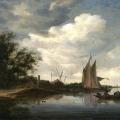 Salomon van Ruysdael. Paysage maritime (1661)