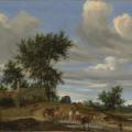 Salomon van Ruysdael. Une route de campagne (1648)