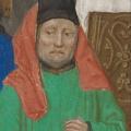 Simon Marmion. Conversation avec l’âme de Guy de Thurno, détail (1475)
