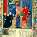 Simon Marmion. La remise du manuscrit à Philippe le Bon (1455-57)
