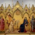 Simone Martini et Lippo Memmi. Annonciation avec sainte Maxime et saint Ansan (1333)