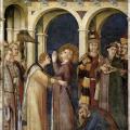 Simone Martini. Saint Martin fait chevalier (1320-25)