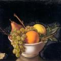 Tamara de Lempicka. Coupe de fruits ou Fruits sur fond noir (1949